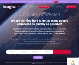 Imagine.ie(Get faster broadband faster. Our high) Screenshot