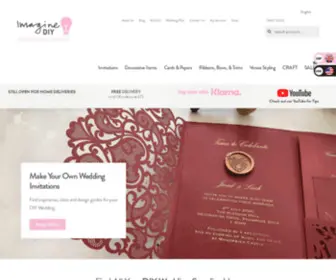 Imaginedoingityourself.co.uk(DIY Online Wedding Invitations and Craft Supplies Uk) Screenshot