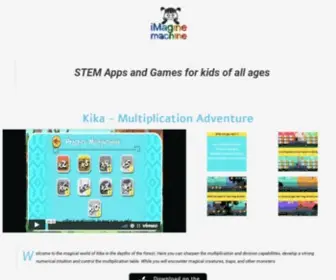 Imaginemachine.com(STEM Apps and Games for kids of all ages) Screenshot