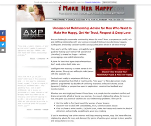 Imakeherhappy.com(Relationship advice for men) Screenshot