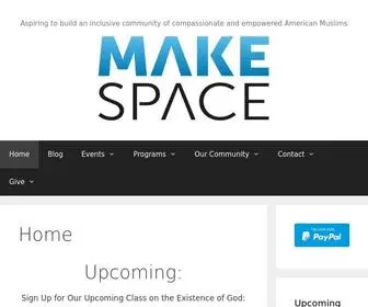 Imakespace.com(Aspiring to build an inclusive community of compassionate and empowered American Muslims) Screenshot