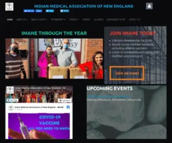 Imanemd.org(Indian Medical Association of New England) Screenshot