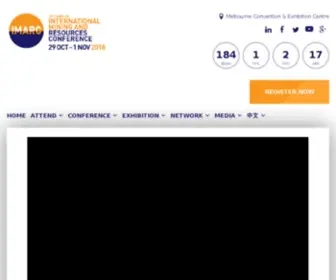 Imarcmelbourne.com(International Mining and Resources Conference) Screenshot