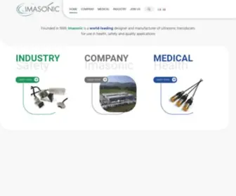 Imasonic.com(Transducteurs ultrason IMASONIC) Screenshot