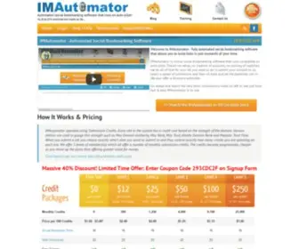 Imautomator.com(Automated social bookmarking software) Screenshot