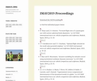 Imavs.org(International Micro Air Vehicles) Screenshot