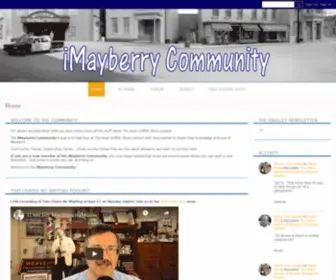 Imayberrycommunity.com(HAPPY 12th BIRTHDAY to the iMayberry Community. The goal of this site) Screenshot
