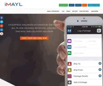 Imayl.com(Enterprise Mailroom Package Receiving) Screenshot