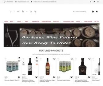 Imbibewine.com(Imbibe Wine & Spirits) Screenshot