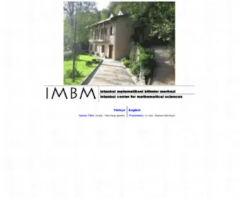 IMBM.org.tr(Istanbul matematiksel bilimler merkezi) Screenshot