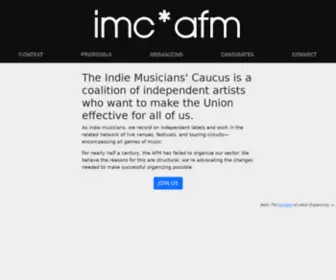 IMC-Afm.com(Indie Musicians' Caucus) Screenshot