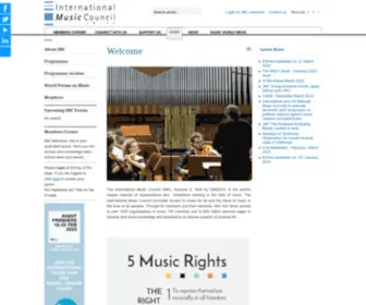 IMC-Cim.org(International Music Council) Screenshot