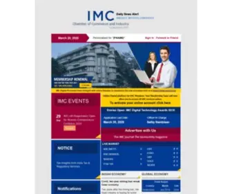 Imcalerts.org(IMC Chamber of Commerce and Industry) Screenshot