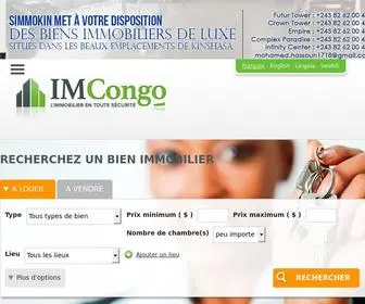 Imcongo.com(Maison, Appartement, terrain, bureau, hotel, flat a louer et a vendre) Screenshot