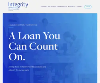 IMCTX.com(Integrity Mortgage Corporation of Texas) Screenshot