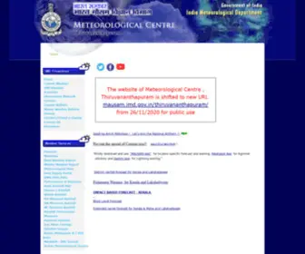IMDTVM.gov.in(Indian Meteorological Department) Screenshot