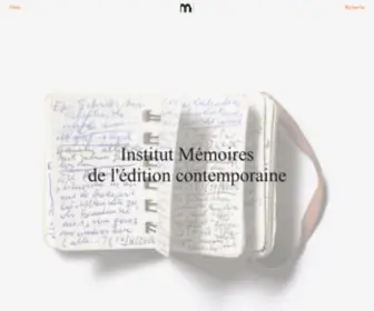 Imec-Archives.com(Institut Mémoires de l’édition contemporaine) Screenshot