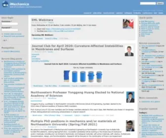 Imechanica.org(Web of mechanics and mechanicians) Screenshot