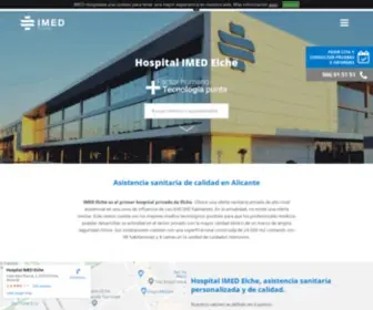 Imedelche.com(Hospital IMED Elche) Screenshot