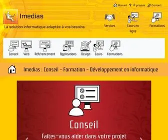 Imedias.pro(Conseil, formation, création, site internet, informatique) Screenshot