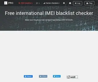Imeipro.info(Check IMEI number) Screenshot