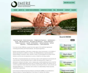 Imere.org(The Institute for Mystical Experience Research and Education) Screenshot