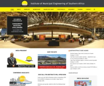 Imesa.org.za(Institute of Municipal Engineering of Southern Africa) Screenshot