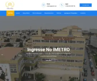 Imetroangola.com(IMETRO| Instituto Superior Politécnico Metropolitano de Angola) Screenshot
