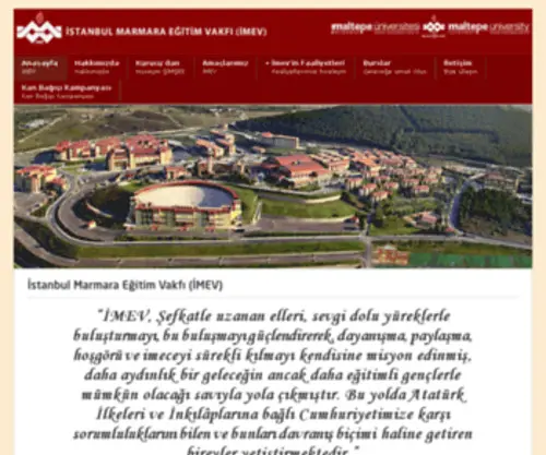 Imev.org(İstanbul Marmara Eğitim Vakfı (İMEV)) Screenshot