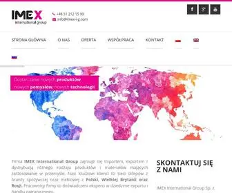 Imex-I-G.com(IMEX international group) Screenshot