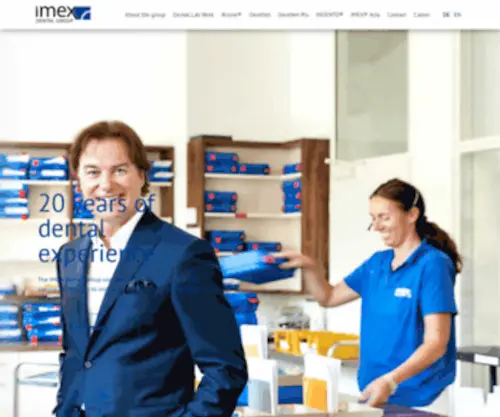 ImexDental.de(Die Unternehmenswebseite von IMEX Dental Group) Screenshot