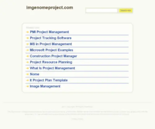 Imgenomeproject.com(Internet Marketing Genome Project) Screenshot