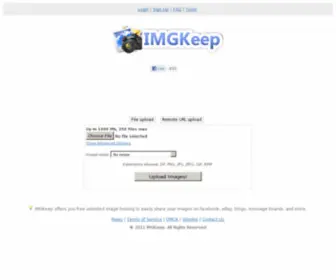 Imgkeep.com(Free image hosting to easily share your files) Screenshot