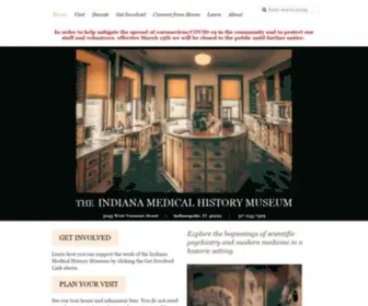 IMHM.org(Indiana Medical History Museum) Screenshot