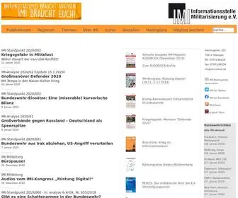 Imi-Online.de(Informationsstelle Militarisierung (IMI)) Screenshot