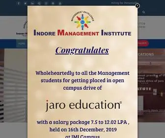 Imi.ac.in(Indore Management Institute) Screenshot