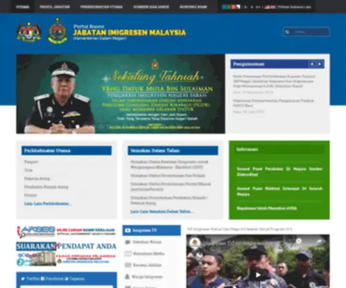 Imi.gov.my(Jabatan Imigresen Malaysia) Screenshot