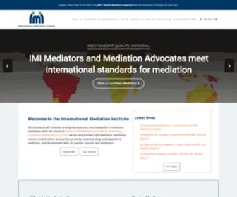 Imimediation.org(International Mediation Institute) Screenshot