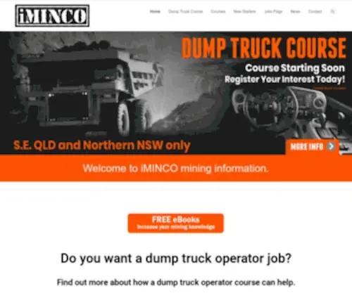 Iminco.net(Mining Training Information) Screenshot