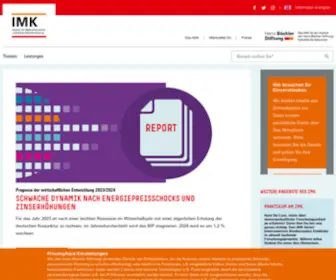 IMK-Boeckler.de(Das Institut für Makroökonomie und Konjunkturforschung (IMK)) Screenshot