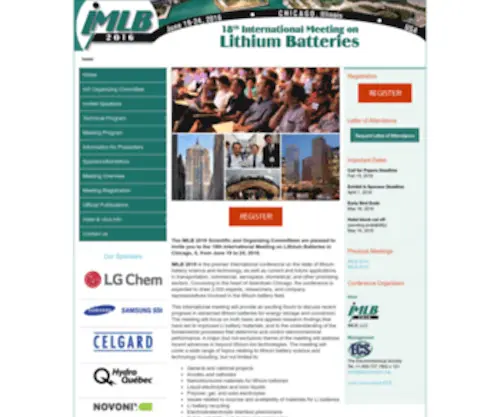 IMLB.org(International Meeting on Lithium Batteries) Screenshot