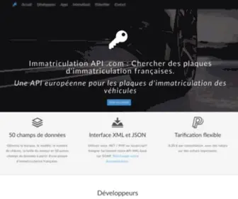 Immatriculationapi.com(Immatriculation API .com) Screenshot