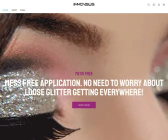 Immensuscosmetics.com(The make up brand behind the best pressed glitter eyeshadow that everyone) Screenshot