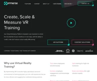 Immerselearning.com(VR Training Software for Enterprise) Screenshot
