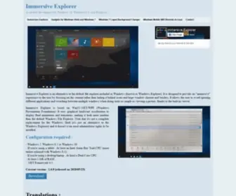 Immersive-Explorer.com(Immersive Explorer) Screenshot