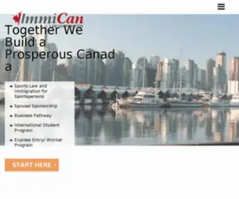 Immican.ca(Canada Immigration Lawyer) Screenshot