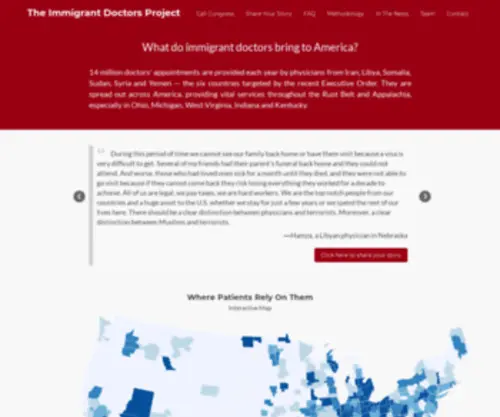 Immigrantdoctors.org(Immigrant Doctors Project) Screenshot