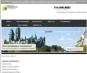 Immigration-Tocanada.com(Immigration to Canada) Screenshot