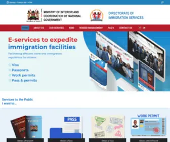 Immigration.go.ke(Directorate of Immigration Services) Screenshot