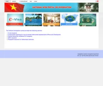 Immigration.gov.vn(Vietnam evisa) Screenshot